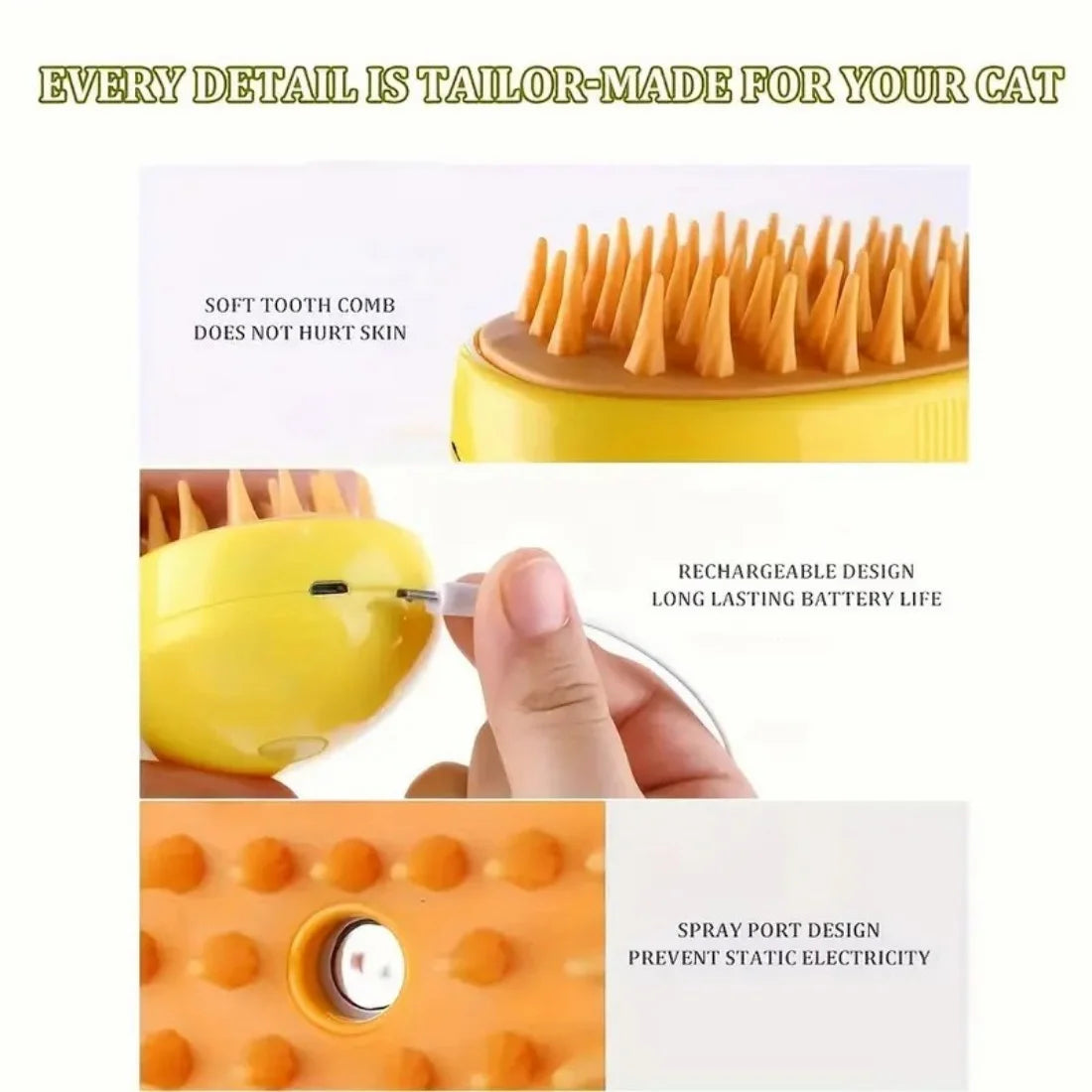 MistPaw – One-Click Spray Grooming Brush